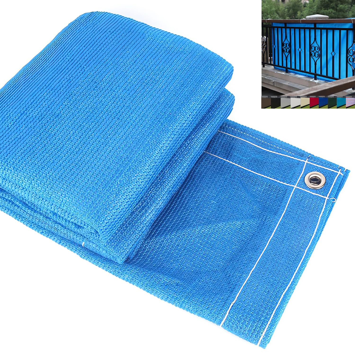OTIGA Balcony Privacy Screen for Balcony,3x10m Mesh Fabric Garden Screening Outdoor UV protection,180gsm Fence Covering with Eyelets,for Outdoor Privacy Shield, Pool, Terrace, Patio, Fence Cover