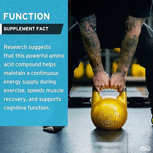 Miniatura 7 de Fluid - Monohidrato de creatina 100% micronizado ultrafino, certificado deportivo informado, seguro para atletas, porción de 0.18 oz (30 porciones