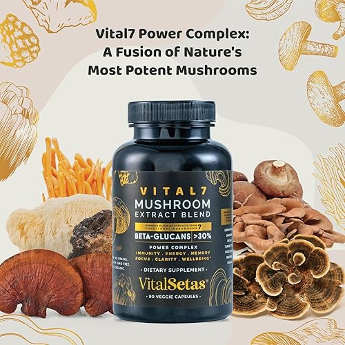 Miniatura 3 de Vitality Bundle - Potente dúo de suplemento de hongos Neuro Vital y Vital7 - para función cognitiva, apoyo inmunológico, memoria, enfoque y