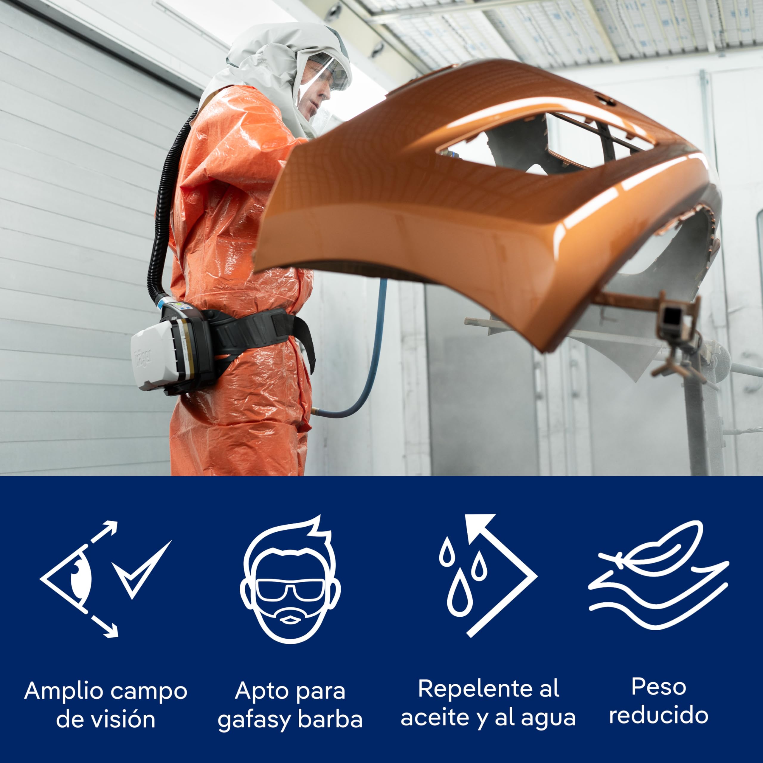 Dräger X-plore 8000 Premium capó largo, capó intercambiable de nivel de protección TH3