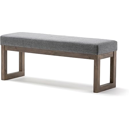 Amazon.com: Baxton Studio Bench, Grey : Home & Kitchen