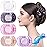 RC ROCHE 6 Pcs Flat Claw Hair Clips for Women Thick Hair French Round Duckbill Square Secure Strong Hold Grip Clamps Barrettes Curved No Slip No Crease Plastic Styling Cute, Medium Transparent
