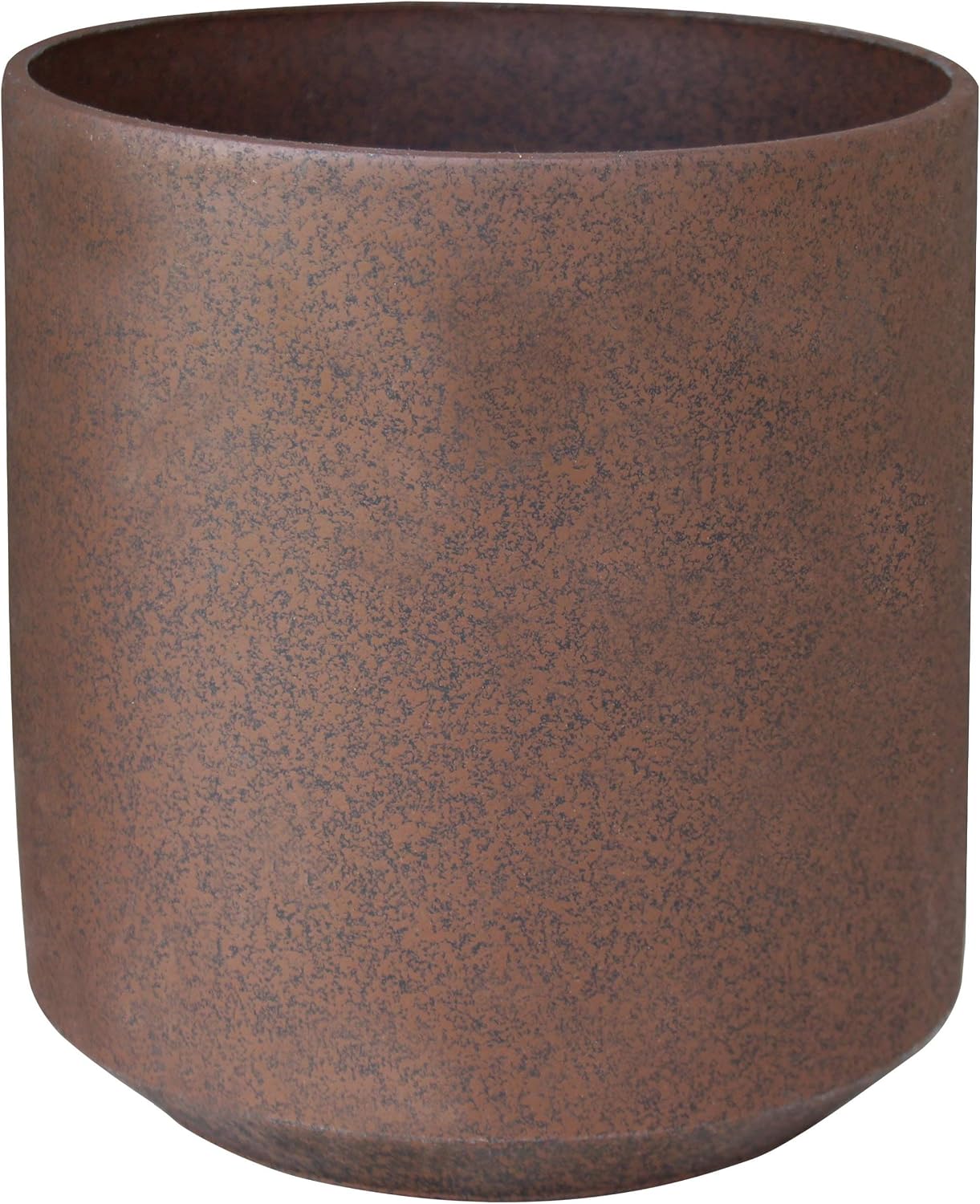 TABOR TOOLS Round Plastic Planter with Self Watering Root Protection Tray, Light Weight, Natural Colors, Optional Drainage Hole with Plug, Height 9 Inch ⌀ 8 Inch. VB123A. (Aged Rust)