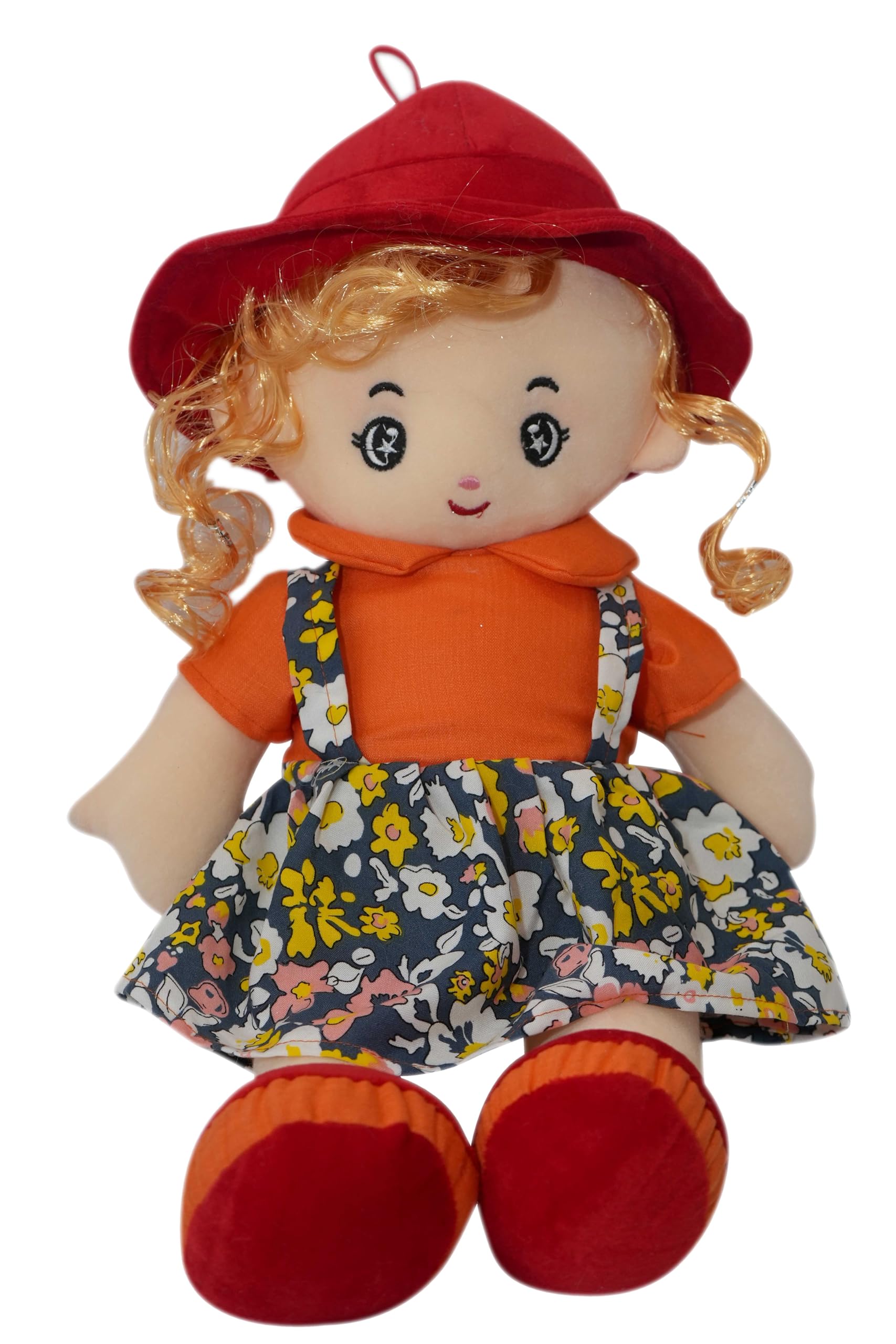 HELLO BABY Curly Doll Super Soft Huggable Doll Toy for Kids | Washable Cuddly Stuffed Soft Plush Toy Helps to Learn Role Play-45Cm (RED/Orange) (B0CTQ1DL3S) Amazon Price History, Amazon Price Tracker
