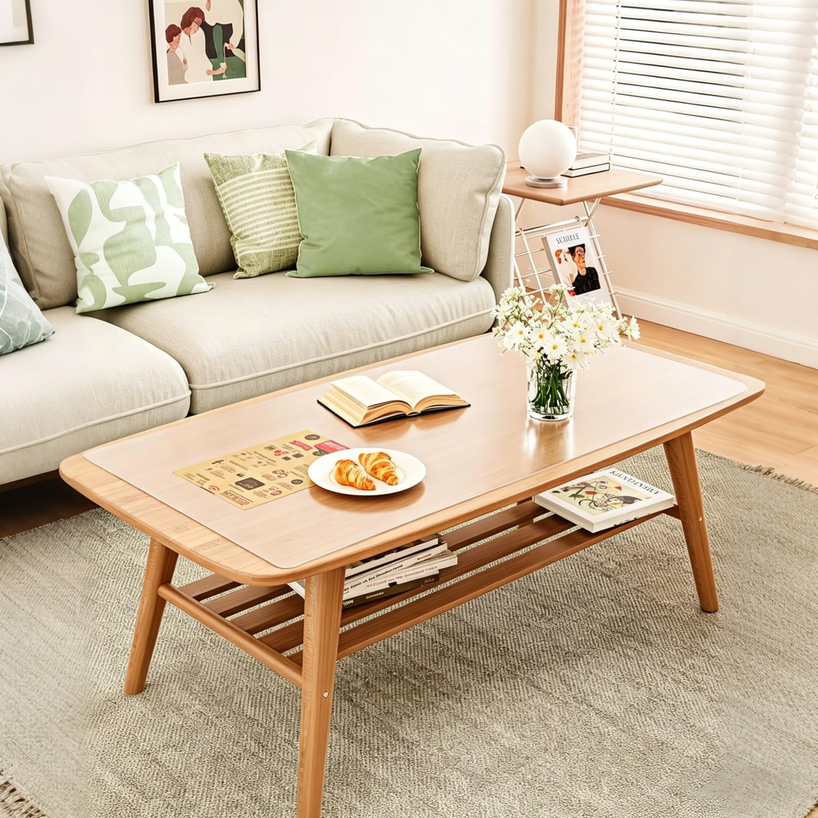 Tappetino da scrivania Trasparente, Tovaglia Trasparente in PVC 1 mm, Sottomano da Scrivania Impermeabile Antiscivolo per Ufficio casa, Cristallino Tovaglia Plastificata(120cm*200cm)