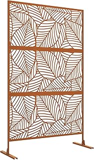 10 Garden Wall Fence Ideas for Structured Outdoor Spaces 92 Outsunny Metal Outdoor Privacy Screen, Decorative Privacy Fence Screen, ...