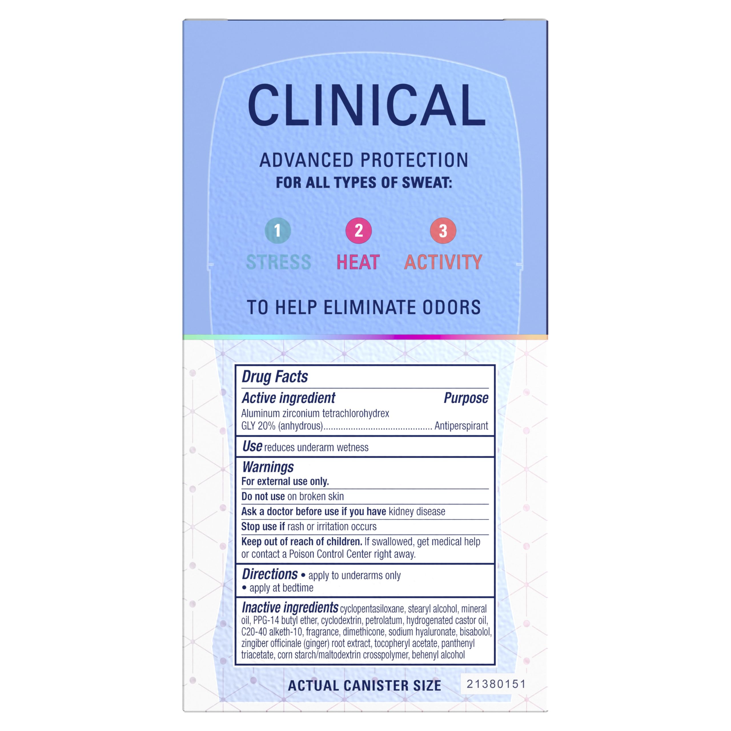 Secret Clinical Strength Invisible Solid Women's Antiperspirant and Deodorant Stress Response, 1.6 Ounce by Secret