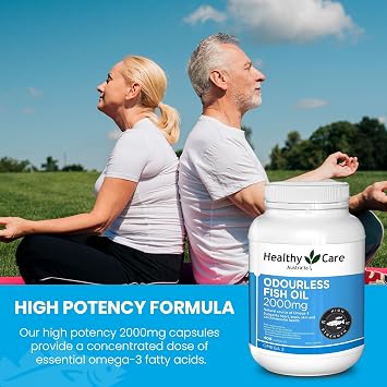 Healthy Care Odourless Fish Oil 2000mg 400 Soft Capsules