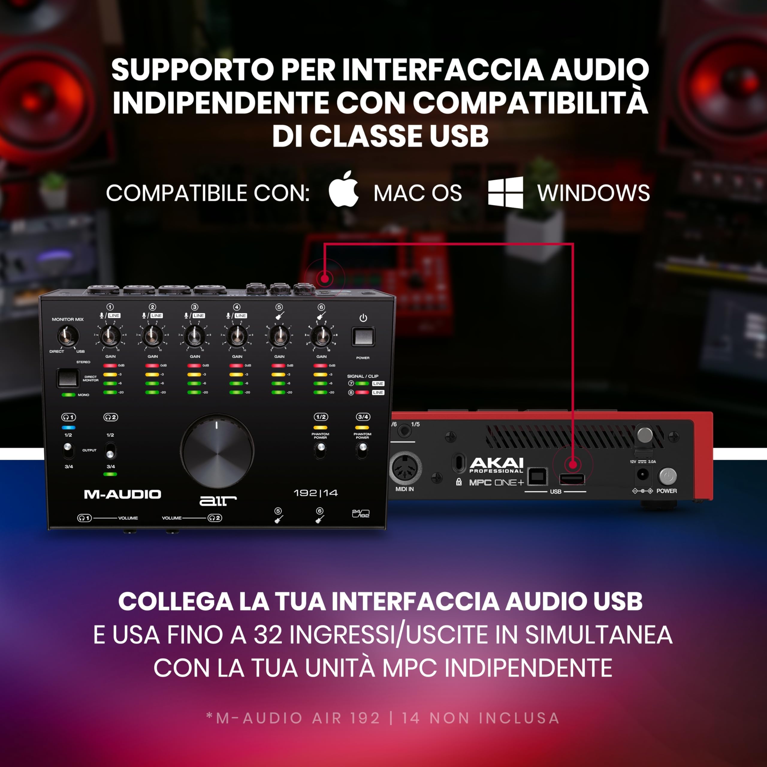 Akai Professional MPC One+ Drum Machine Standalone, Beat Maker e MIDI Controller con WiFi, Bluetooth, Drum Pad, Plug-in di Sintetizzazione, Touchscreen e Integrazione Native Instruments
