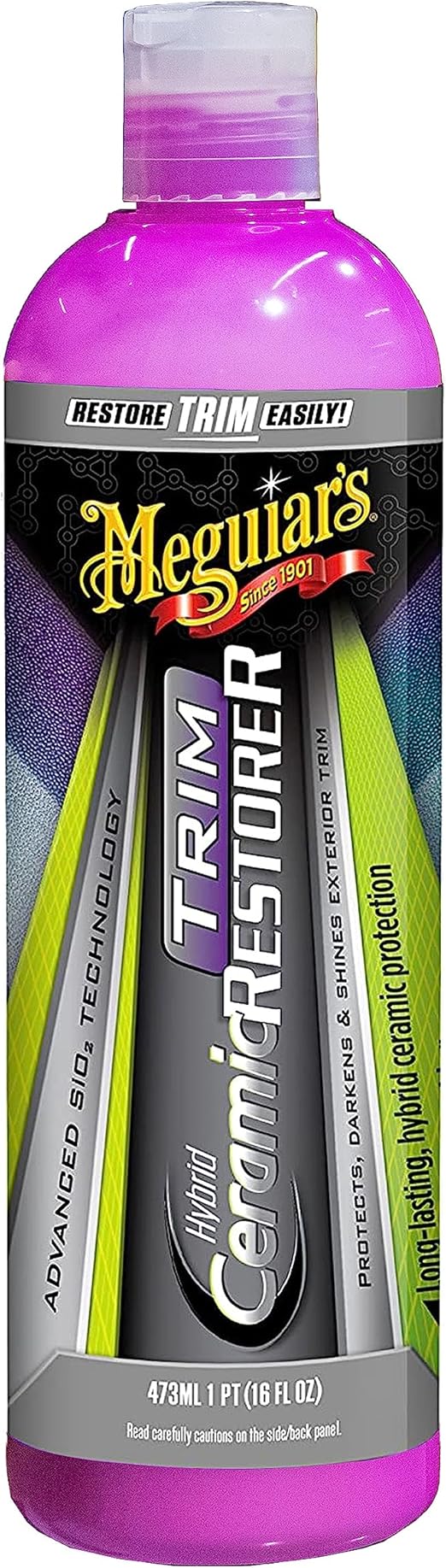 Meguiar's Hybrid Ceramic Trim Restorer, Car Trim Plastic Restorer - 16 Oz Bottle