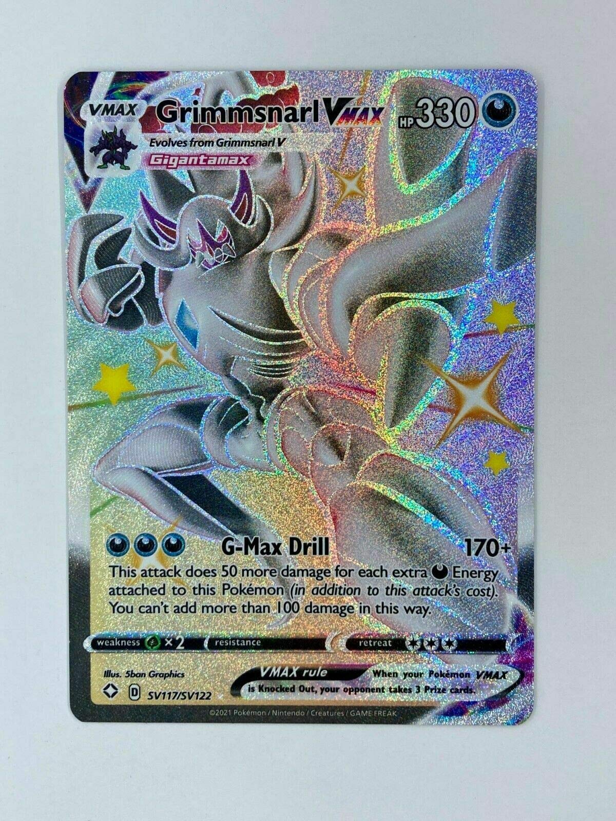 Grimmsnarl Vmax Sv117 Sv122 Shiny Holo Rare Shining Fates Nm M