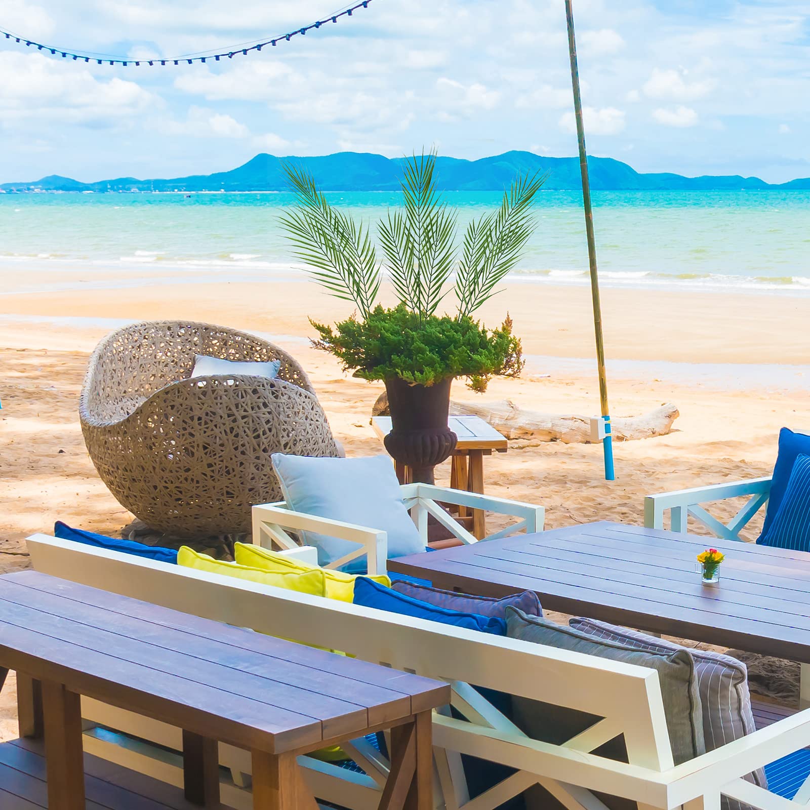 Tigeen 24 Pieces 27 Inch Artificial Palm Leaves, Faux Palm Leaf Tropical Fake Palm Branches for Palm Sunday Hawaii Palm Fronds Faux Greenery Stems Faux Greenery Stems Green Large Faux Plants