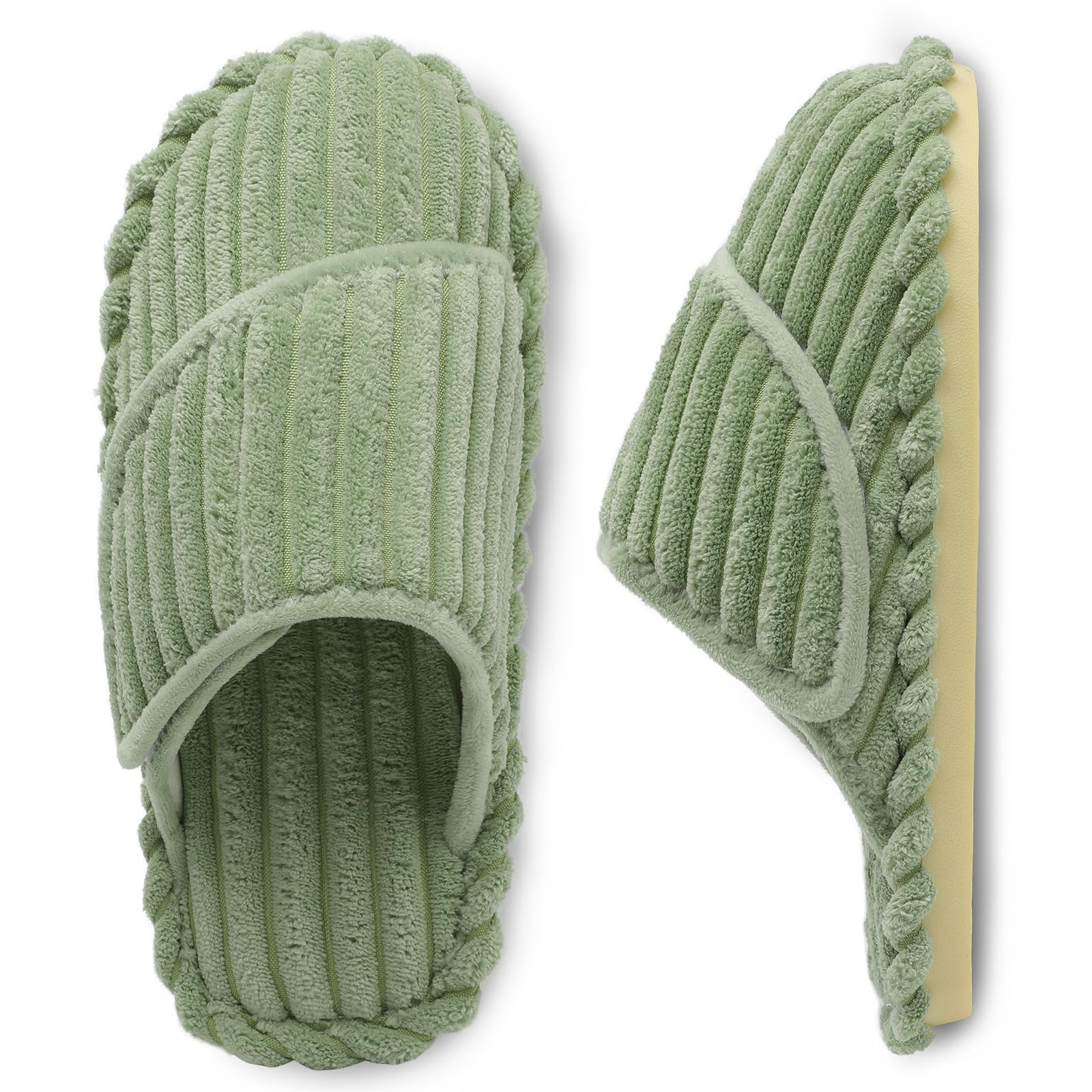 Besroad Women's Wide Diabetic Slippers - Adjustable Memory Foam Shoes for Arthritis and Edema Relief
| Besroad Women's