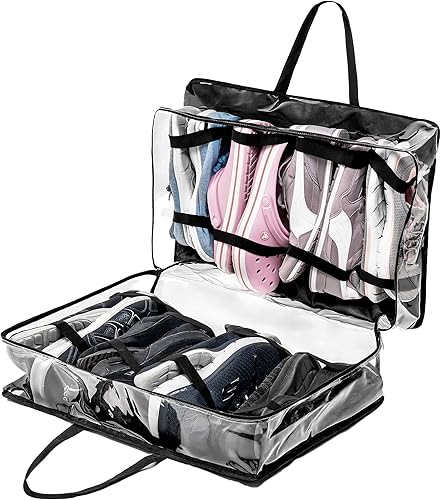 Bolsa de viaje para zapatos - Organizador de zapatos de viaje - Bolsa portátil para zapatos de equipaje - Bolsa de almacenamiento de zapatos, Negro