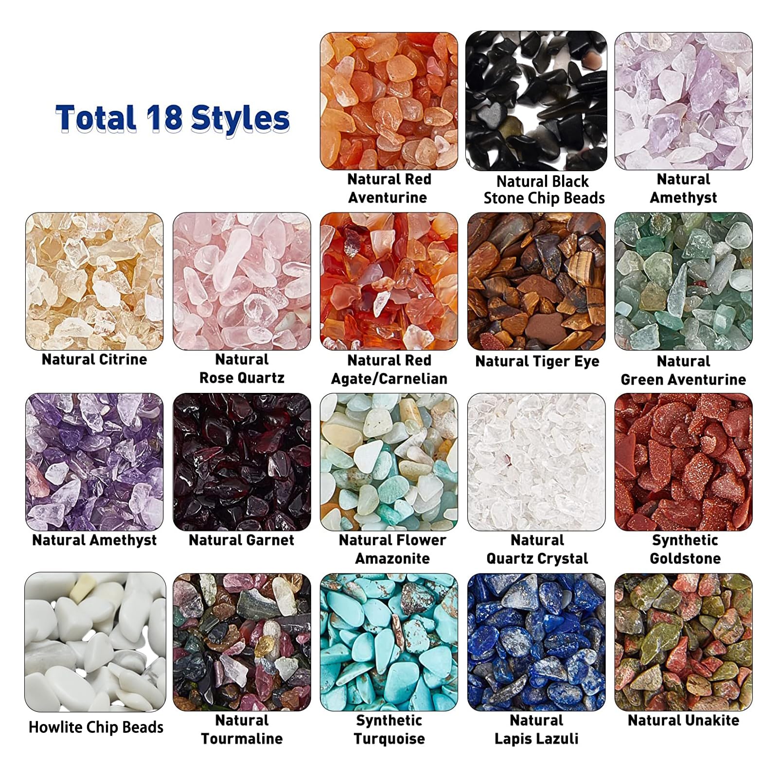 gemstone chips undrilled