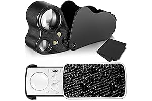 2-Piece 30-90X Magnify Loop with LED and UV Light