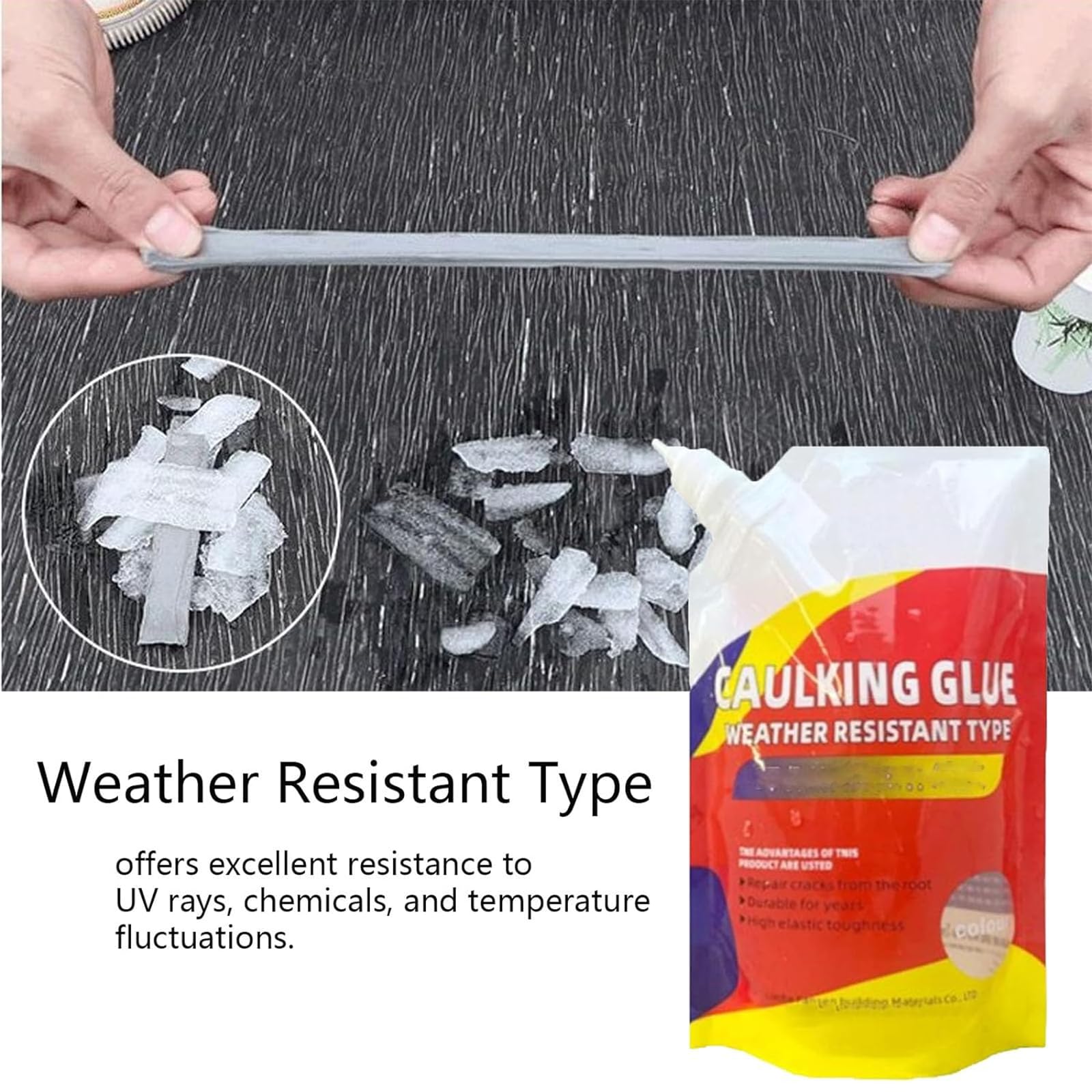 Detroitrain Now, Detroitrain Concrete Crack Waterproof Repair Sealant, DetroitRain Professional Repair Sealant, Waterproof Repair Of Concrete Cracks, Quick-Drying Sealing Adhesive (3pcs