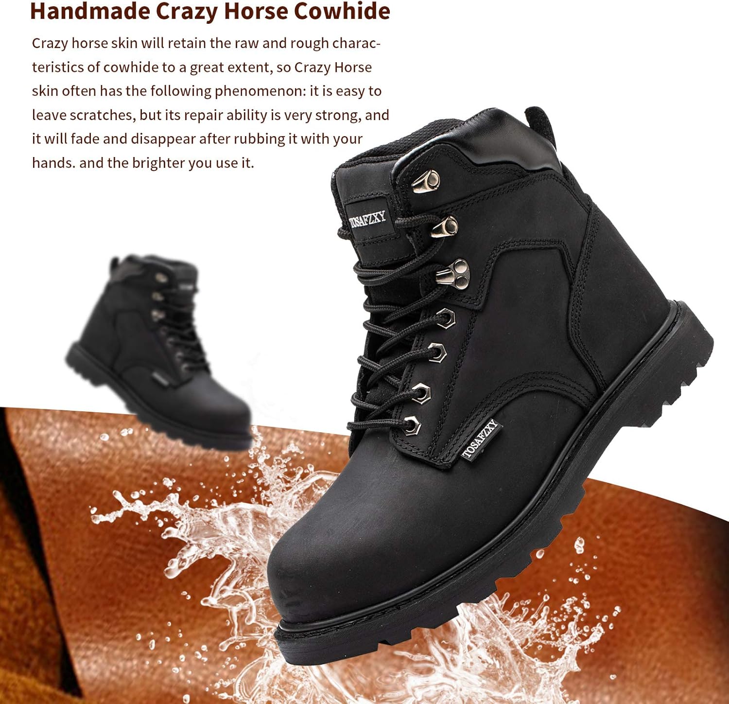 Exсluѕіvе Dіѕсоunt 80% оƒƒеr TOSAFZXY Work Safety Boots for Men Durable Crazy-Horse Leather Indestructible Steel Toe Waterproof and Non-Slip Better Warmth Men Work Shoes 40% оƒƒ Dіѕсоunt TOSAFZXY Work Safety Boots for Men Durable Crazy-Horse Leather Indestructible Steel Toe Waterproof and Non-Slip Better Warmth Men Work Shoes