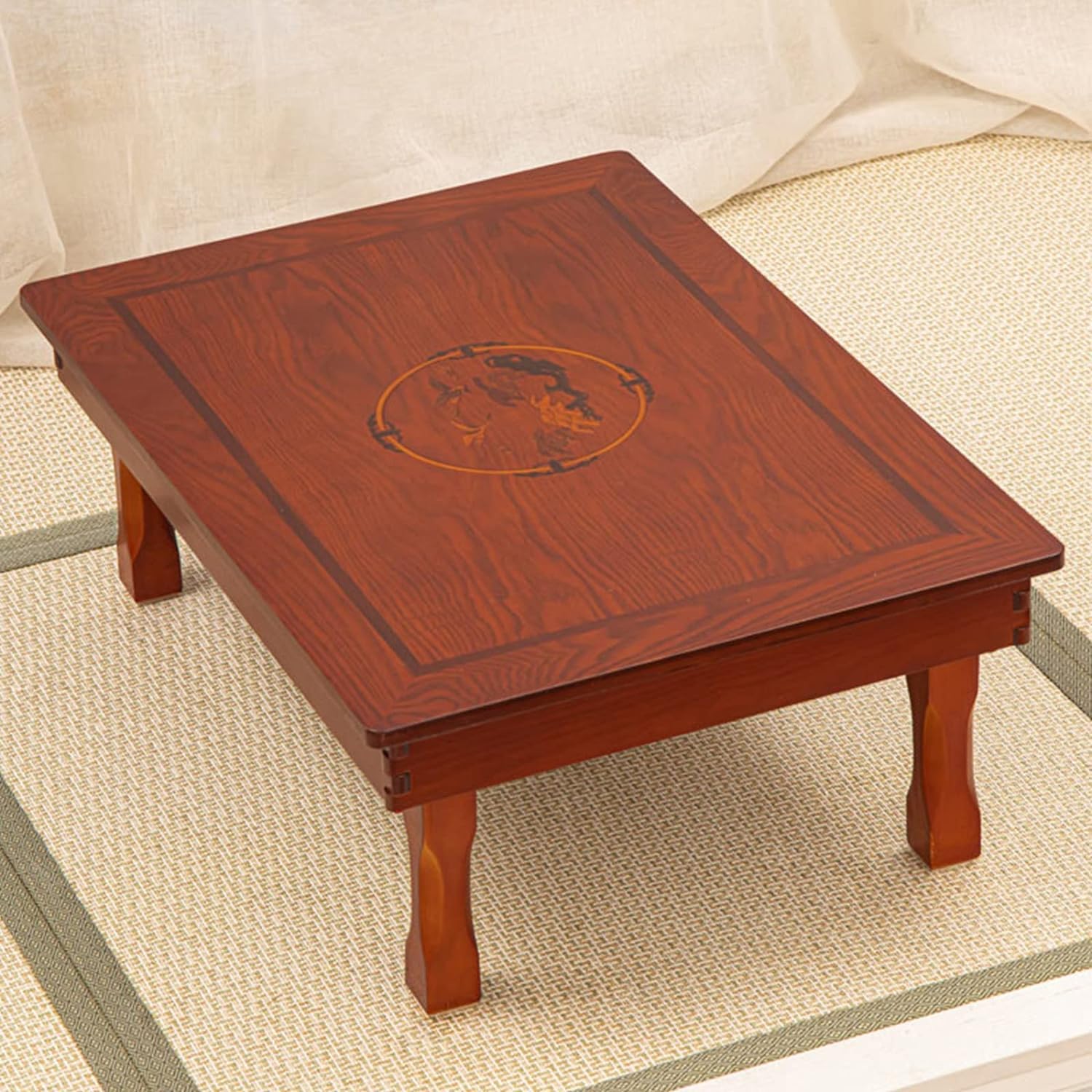 GeRRiT Mesa Plegable con Ventana salediza, Mesa Baja, Mesa de Comedor Plegable para el hogar, Mesa de té, Mini Mesa de Estudio para salón de té, balcón, Sala de Estar