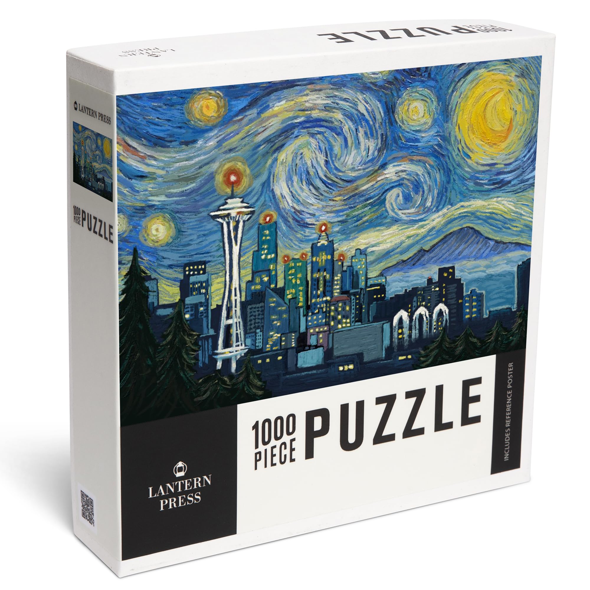 Lantern Press 1000 Piece Jigsaw Puzzle, Seattle, Washington, Starry Night City Series