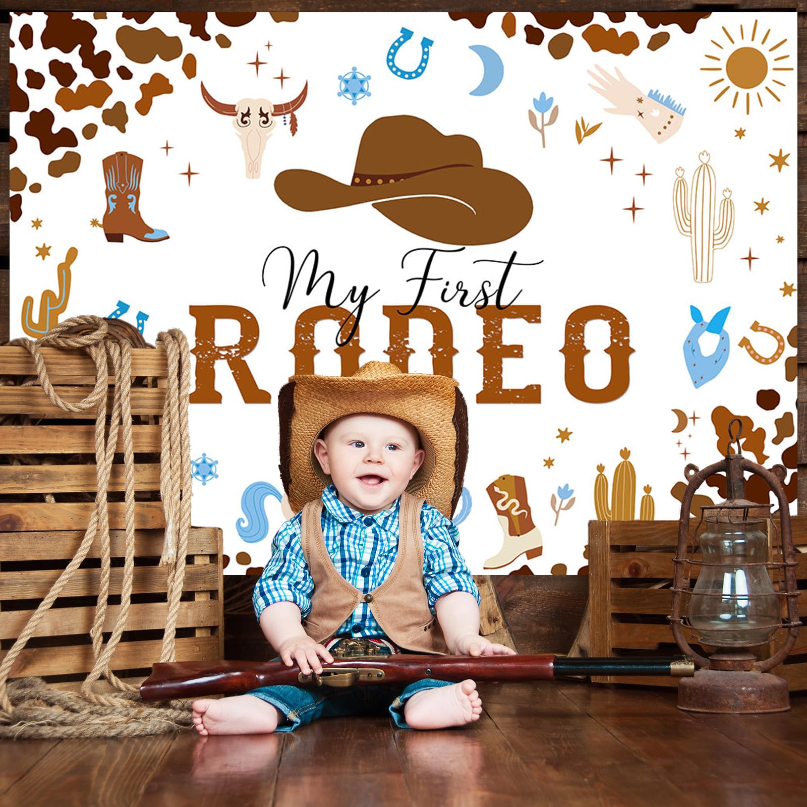Rosa Nucleo Ferro Di Cavallo E Cowboy Cappello. Cowboy Occidentale E Selvaggio Ovest Tema Senza Soluzione Di Continuita Modello Cartone Animato Stile Selvaggio Ovest Struttura
