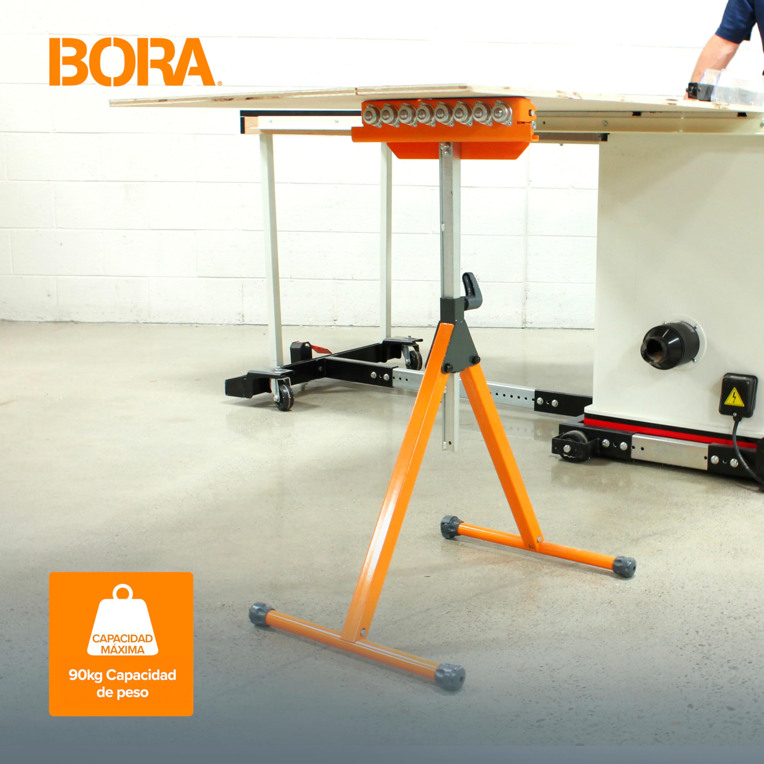 BORA A-Frame - Soporte de pedestal de tres funciones, rodamientos de bolas multidireccionales de 285 mm, altura ajustable (686-1111 mm), capacidad de peso de 136 kg, pies antideslizantes