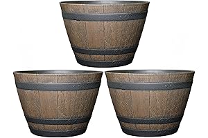 Classic Home and Garden Whiskey Barrel Planter: Enhance Your Garden with Rustic Charm