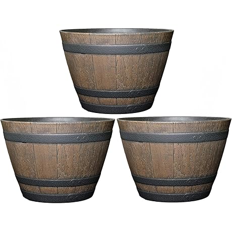 Classic Home and Garden Whiskey Barrel Planter: Enhance Your Garden with Rustic Charm