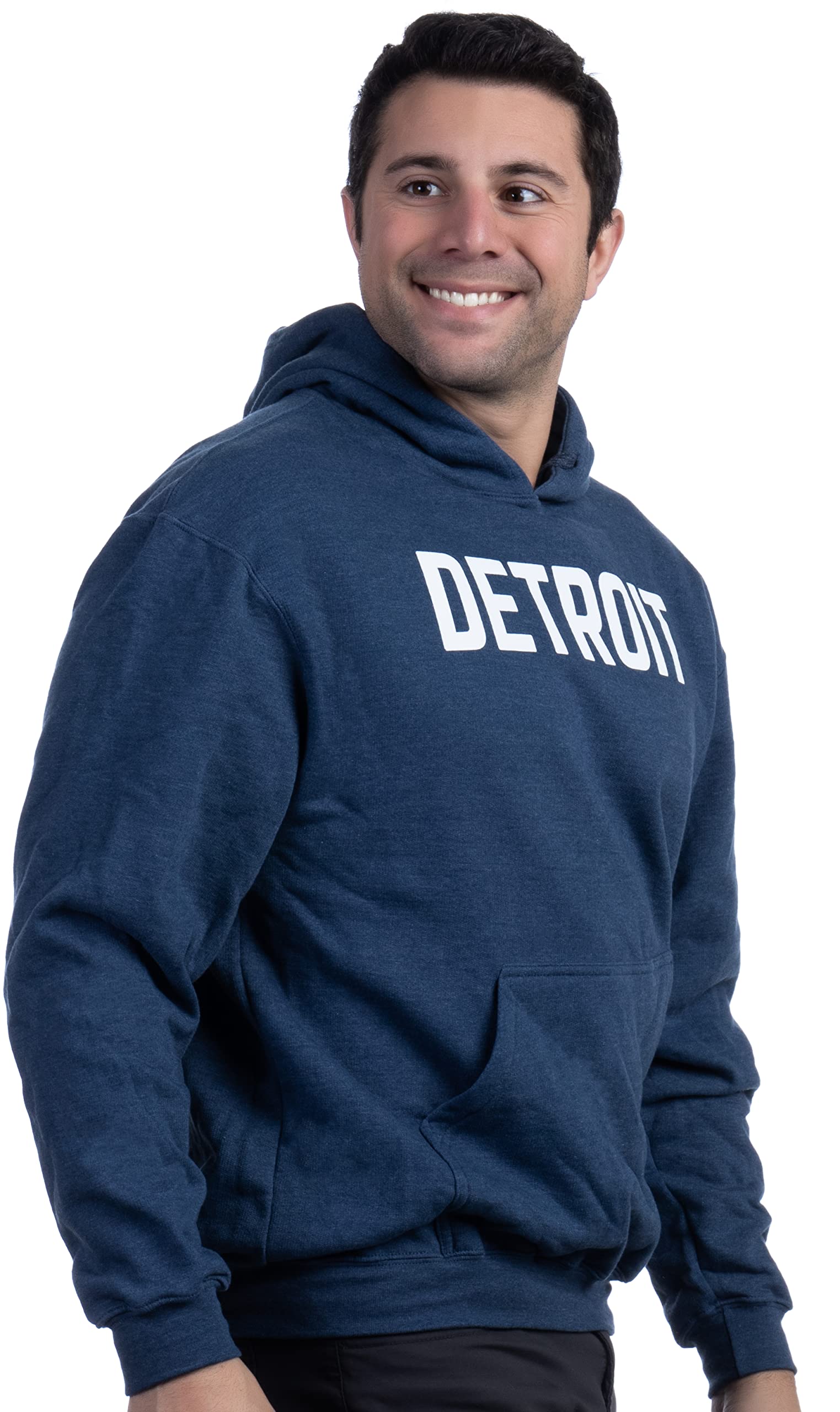 Detroit | Classic Retro City Grau Blau Rot Schwarz Detroiter 313 Cool Michigan Herren Damen T-Shirt