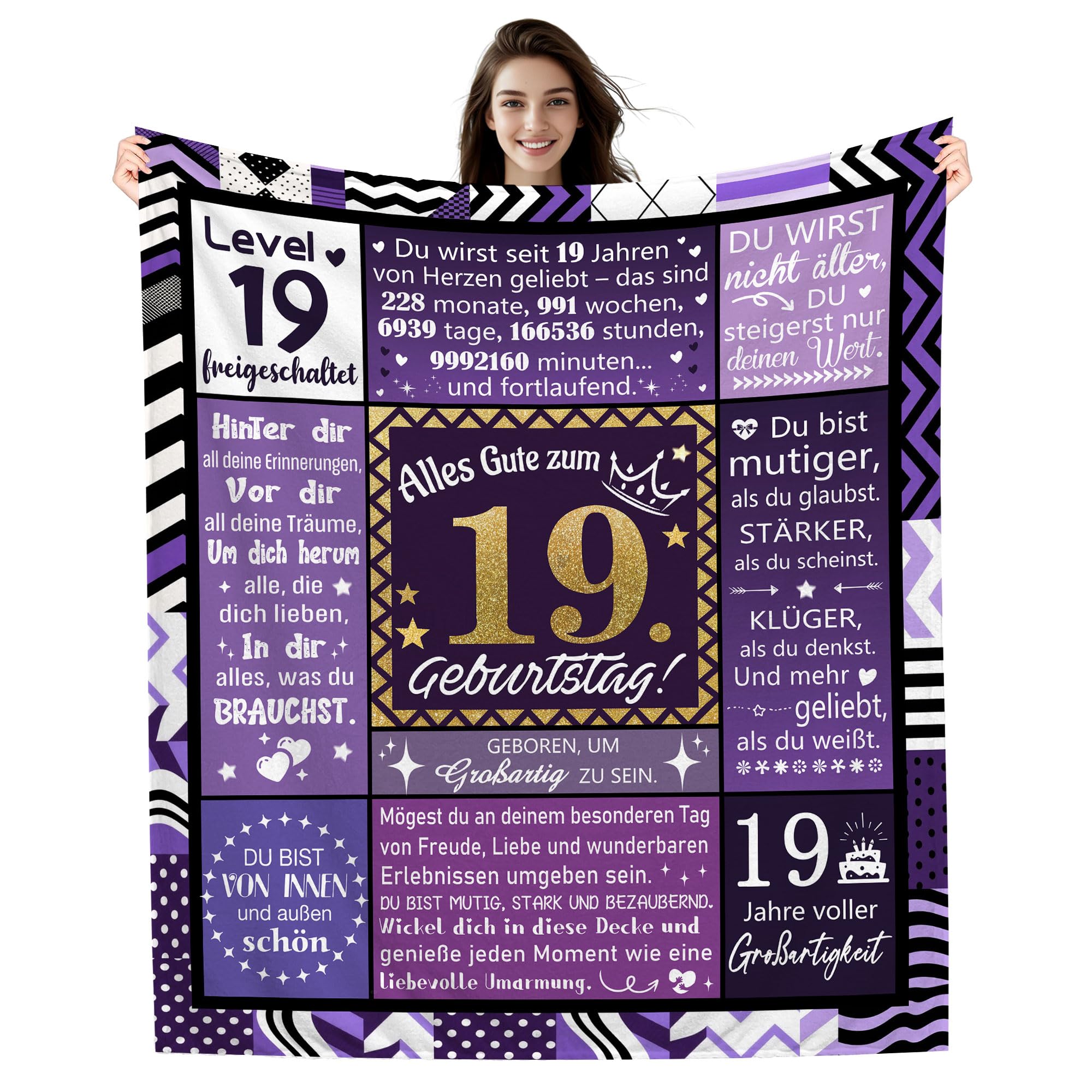 Geburtstagsgeschenk-Decke für Frau Mann Mama Papa Tochter Sohn Schwester Bruder Cousine Beste Freundin Geburtstag Inspirierendes Geschenk