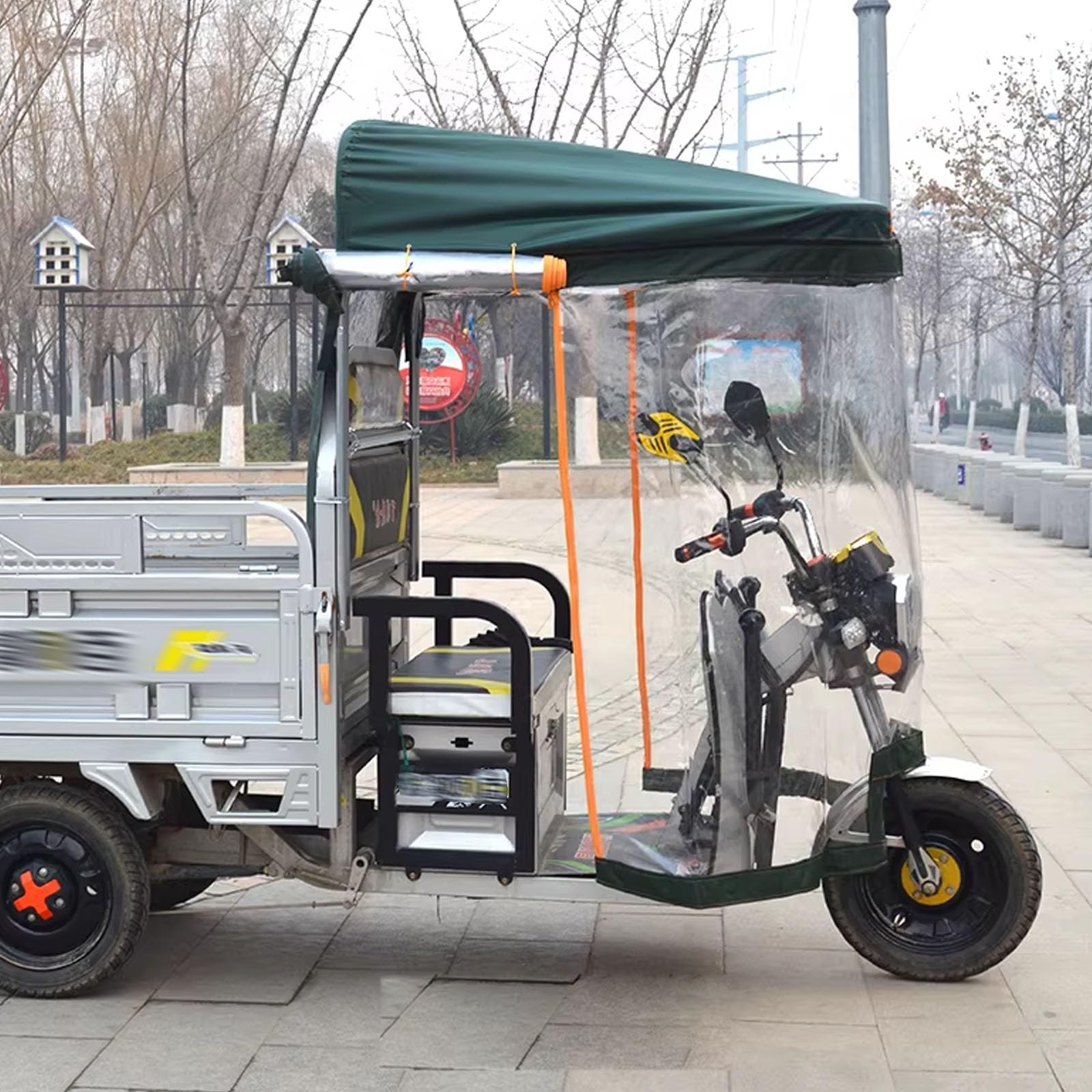 Auvent pour tricycle adulte visibilité et sécurité la nuit