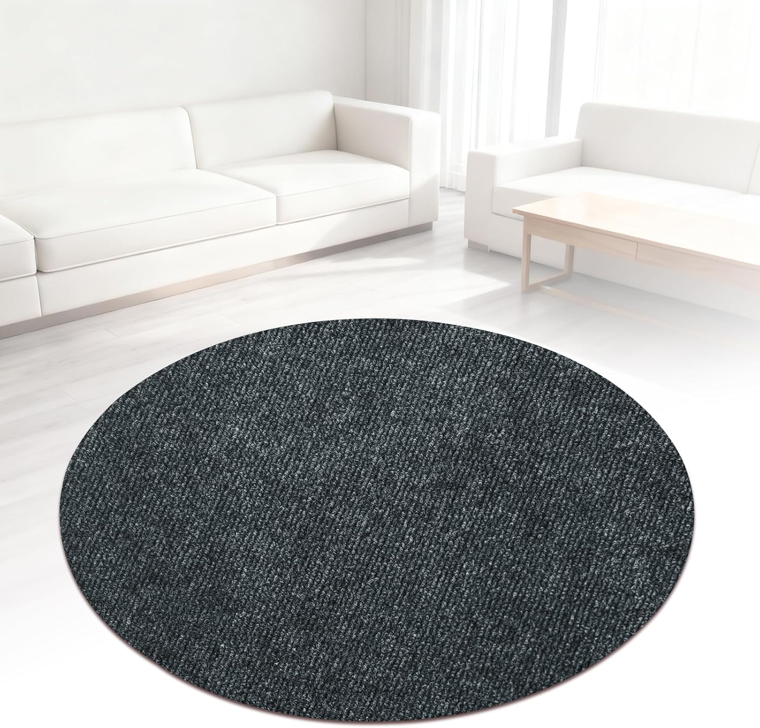 Round Non-Slip Rug Pad, Waterproof Extra Large Area Rugs with Felt Surface and Pet Backing Rug, Carpet Non Skid Rug Pad for Durable Hardwood Floor, Keep Your All Floors Safe and Secure (59 Inch)