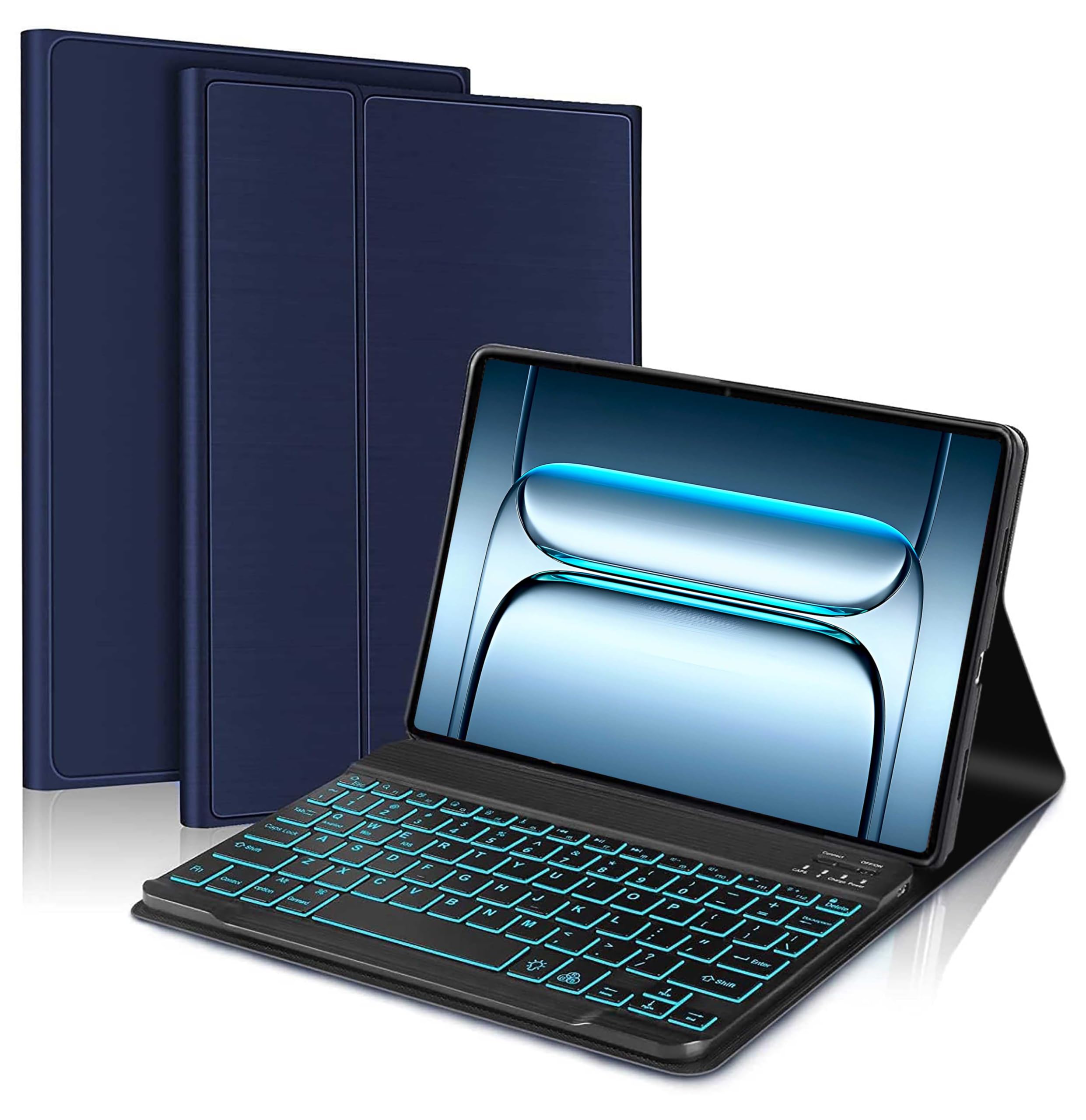 ProElite Keyboard case for OnePlus Pad Lite 11 inch, Magnetic Detachable Wireless Bluetooth Keyboard for OnePlus Pad Lite 11 inch Built-in 7-Colors Backlit, Dark Blue-picture-29