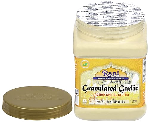 Miniatura 5 de Ajo granulado Rani (ajo molido grueso) 16 onzas (1 libra) tarro de PET de 16.01 oz  Todo natural  Apto para gluten  Vegano  Sin OMG  Kosher  Sin sal