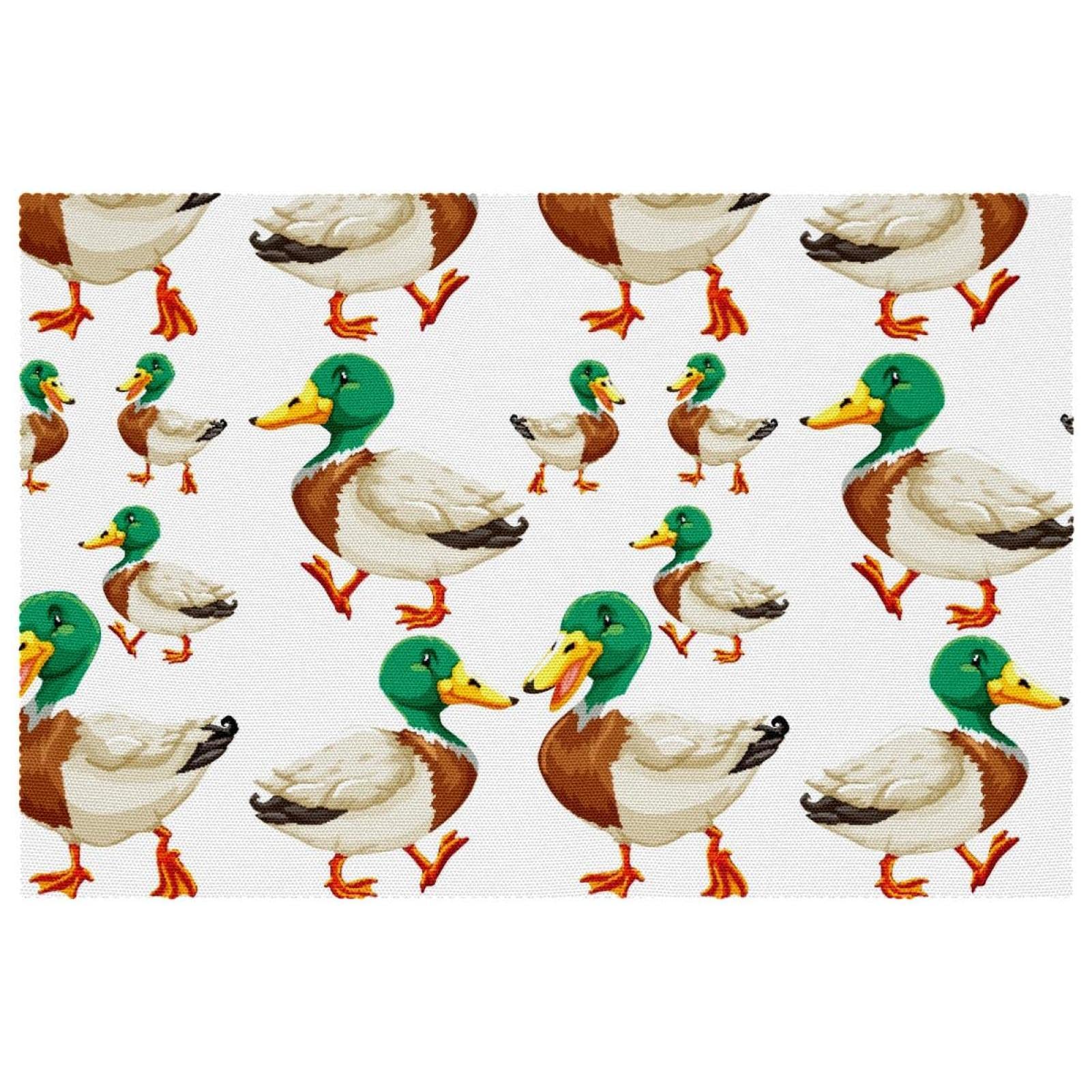 Set de table résistant à la chaleur en Oxford lavable motif canards