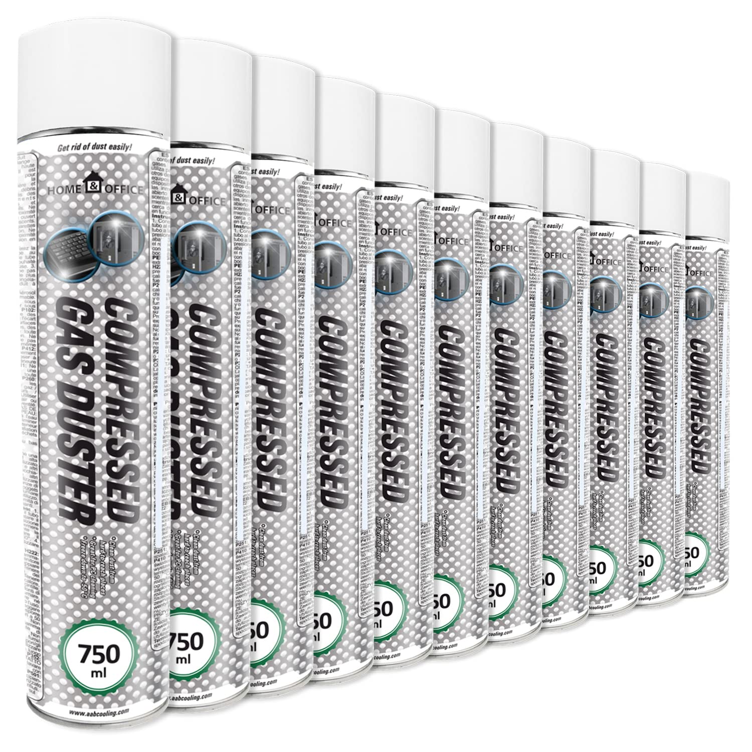 AABCOOLING Bomboletta Aria Compressa Home&Office Compressed Gas Duster 11 x 750 ml, Pulizia PC, Bombolette Spray K3, Pulizia Ufficio, Cancelleria e prodotti per ufficio, Pulire Pc