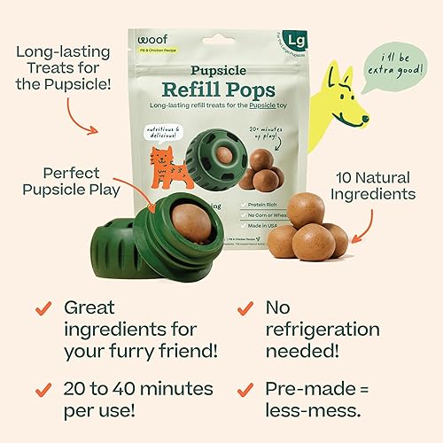 Miniatura 10 de WOOF Pupsicle Pops, deliciosas golosinas para perros de larga duración, repuestos para el Pupsicle, golosinas de repuesto prefabricadas para perros,