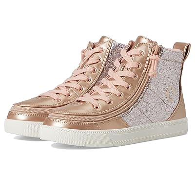 BILLY Footwear Kids Classic Lace High (Little Kid/Big Kid) Kids Shoes Rose Gold Unicorn