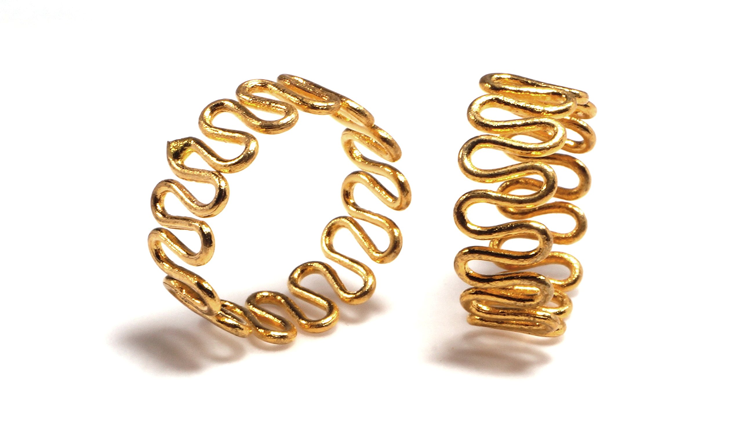 Metal Alloy Toe Ring Expandable Wavy Pattern