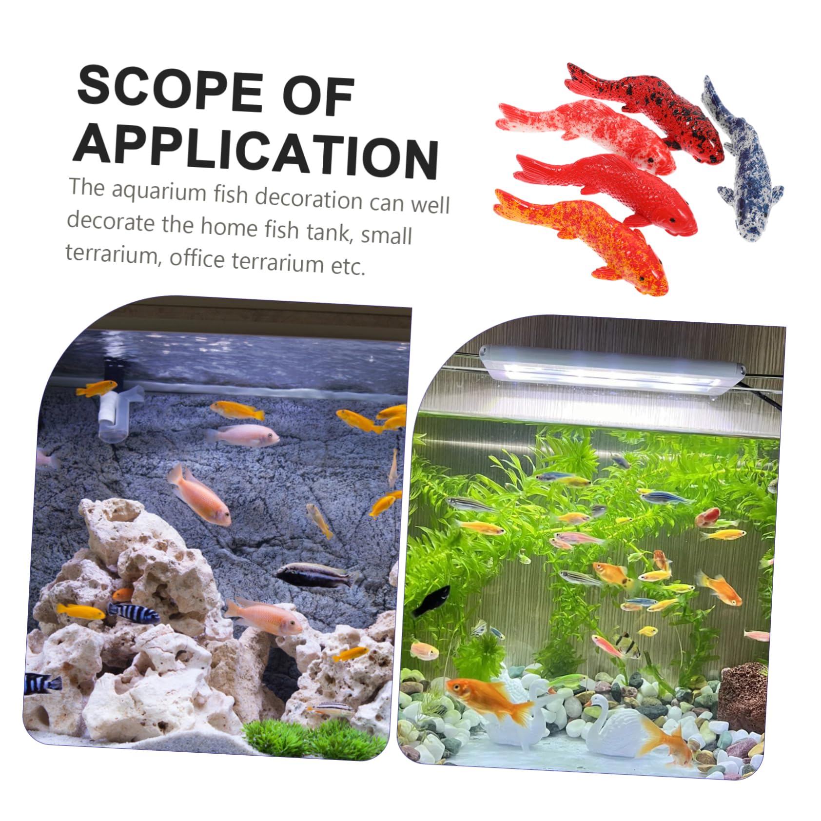 YARNOW 5pezzi Pesci Galleggianti Finti per Decorazioni Acquario Simulazione di Pesci per Vasche d'Acqua Dolci o Salate Ornamenti Decorativi per Acquario di Casa o Ufficio