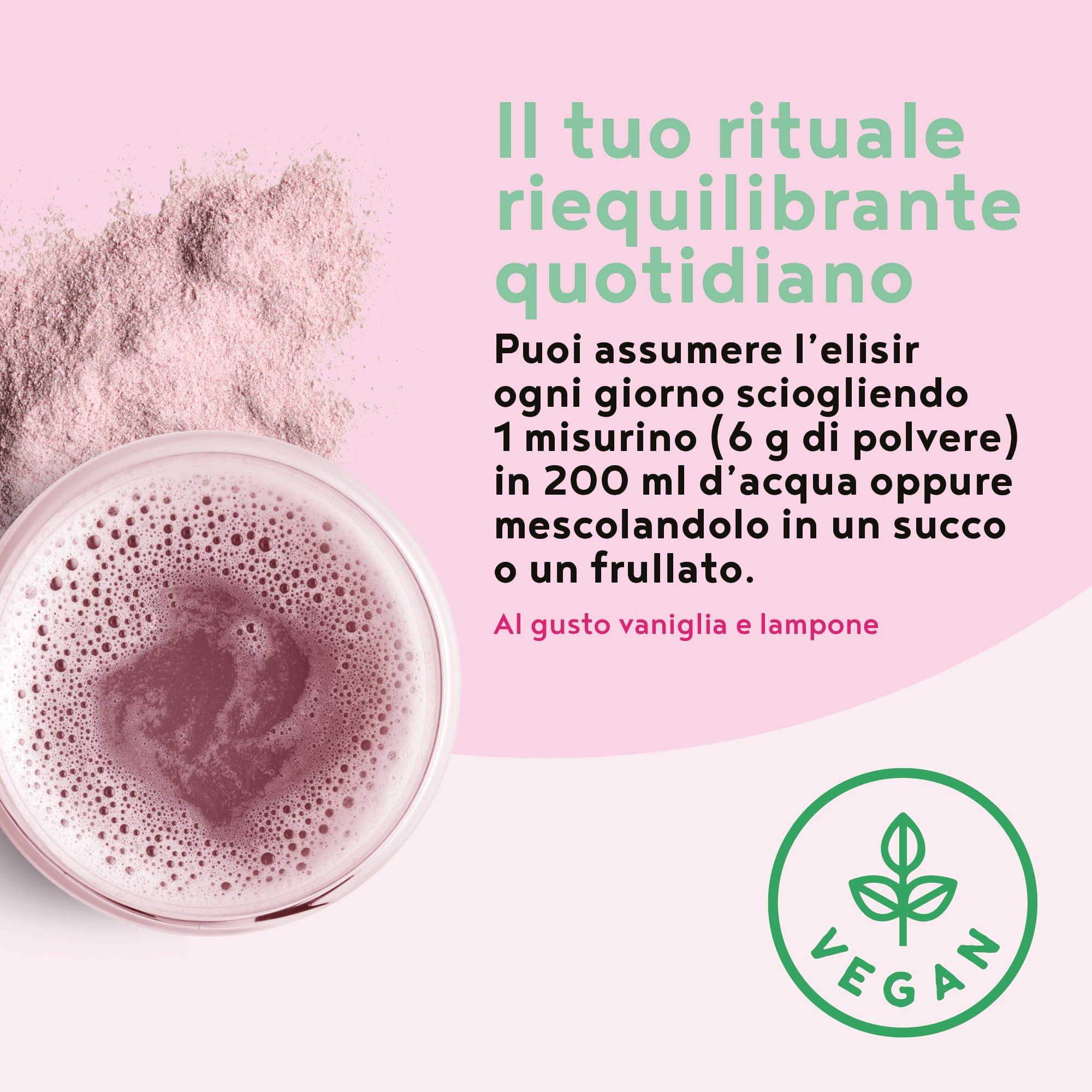 Integratore Menopausa in Polvere | 300 g | L'Equilibrio Ormonale con Isoflavoni di Trifoglio Rosso, Salvia, Vitamina B6, D e Calcio | Menopausa Integratori | Vaniglia-Raspberry | Alpha Foods