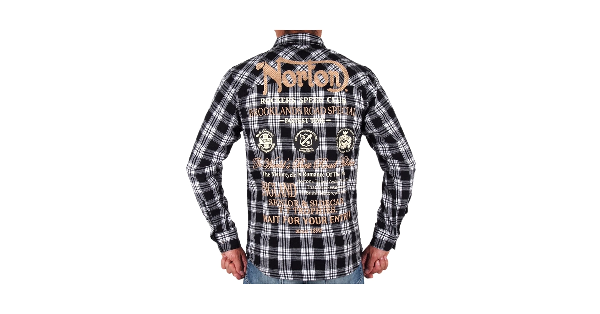 Amazon.co.jp: Norton（ノートン）チェック柄長袖シャツ〔ドッグ