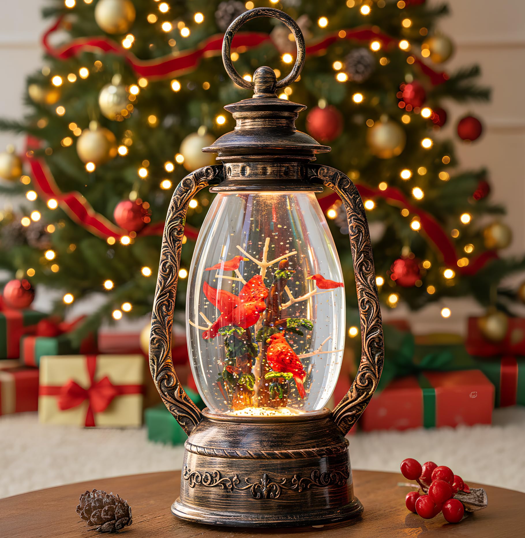 Xindian Cardinals Snow Globe
