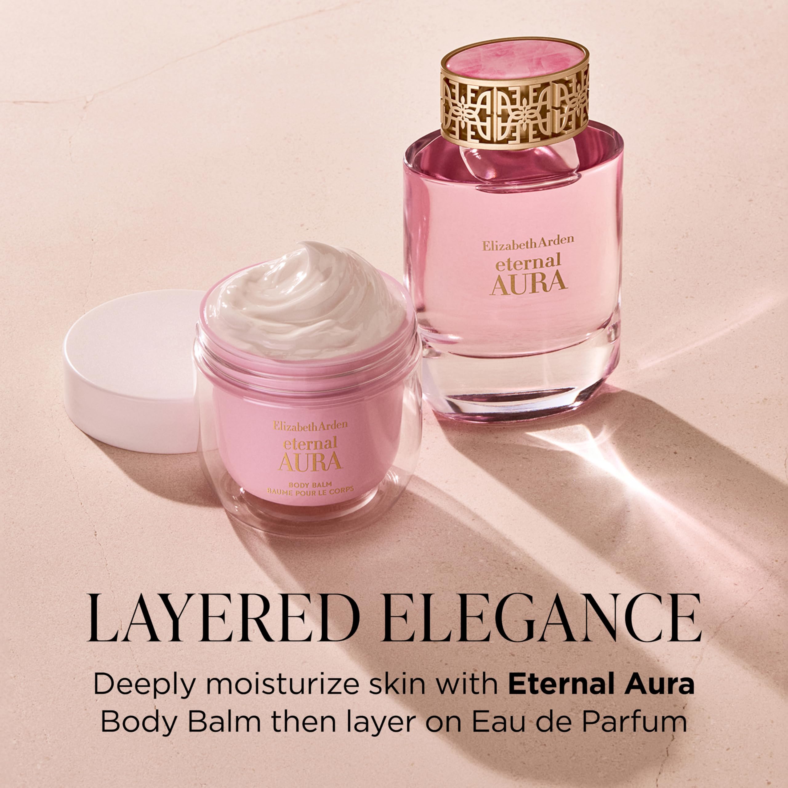 Elizabeth Arden Eternal Aura Body Balm, Moisturizer for Dry Skin with Shea Butter, Cocoa Butter, and Sweet Almond Oil, Skin Firming Hydrating Body Cream 125 ml, 4.2 fl oz