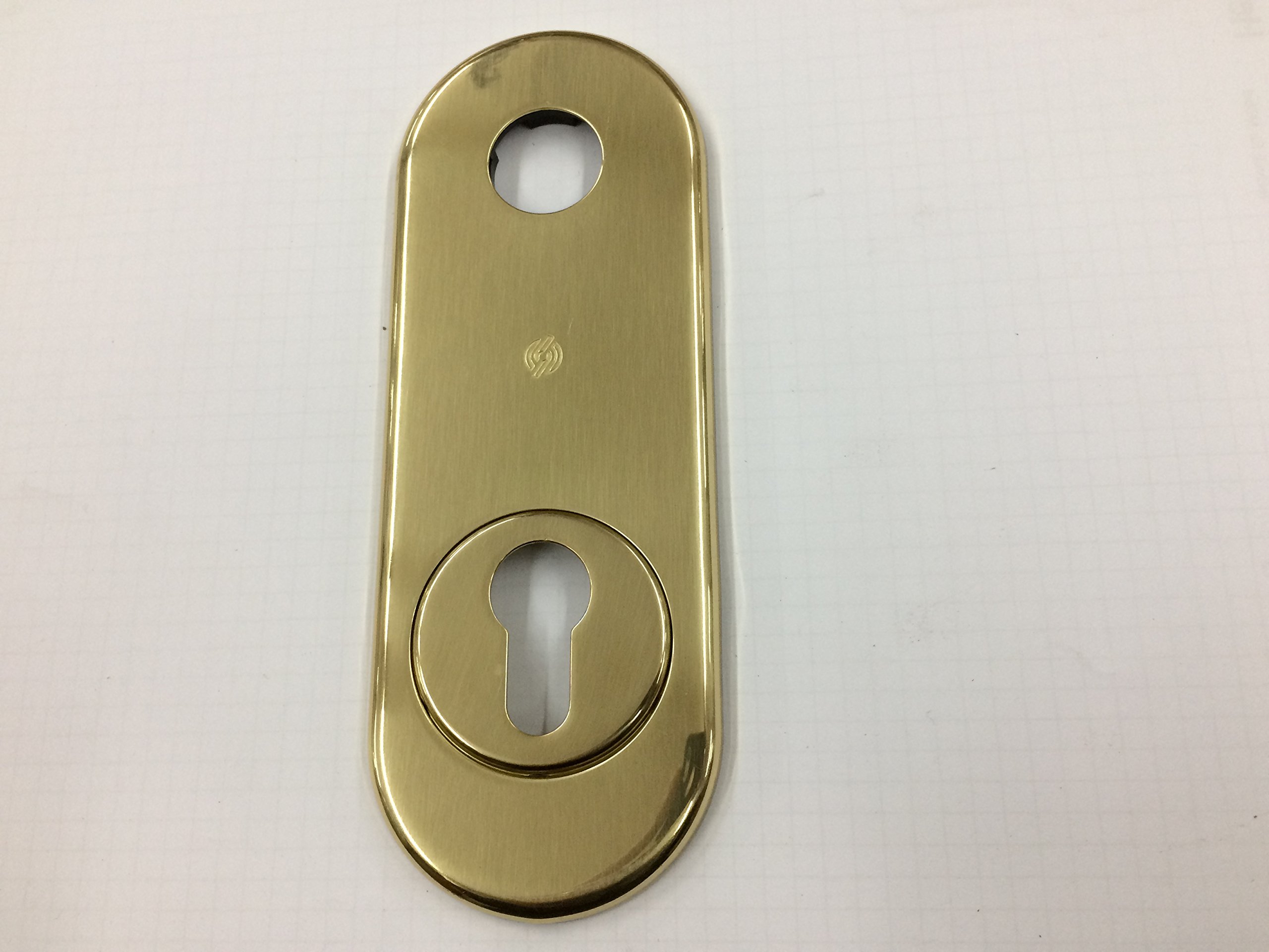 Bocchetta Rosetta Quadra Per Porta Blindata - Piastrina Per Cilindro Europeo In Ottone Lucido - Foto 2