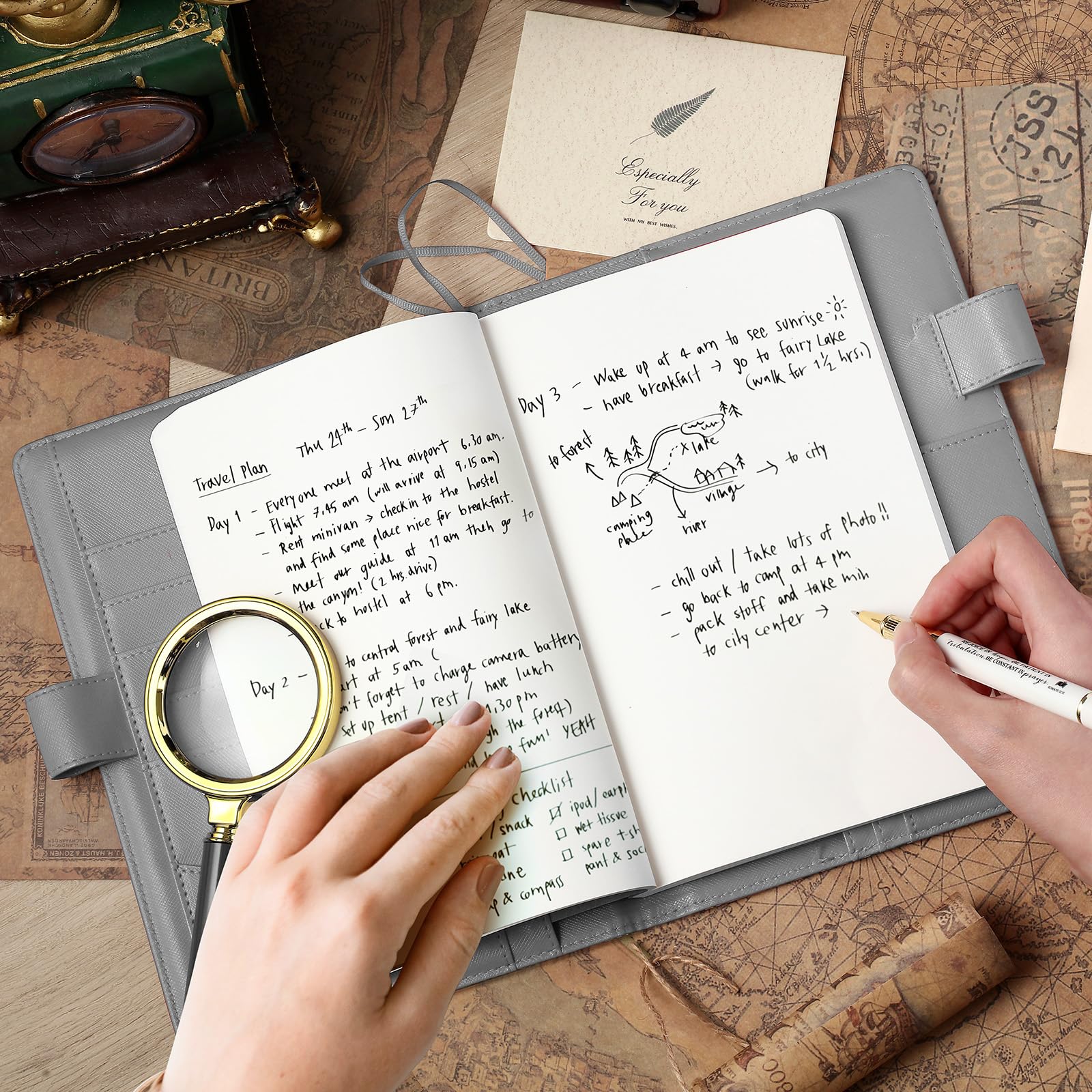Zhanmai 10 quaderni in carta kraft, con copertina rigida, 12,7 x 20,3 cm, formato A5, 200 pagine, 100 fogli, marrone, per viaggiatori, ufficio, scuola, forniture per scrittura (vuoto)