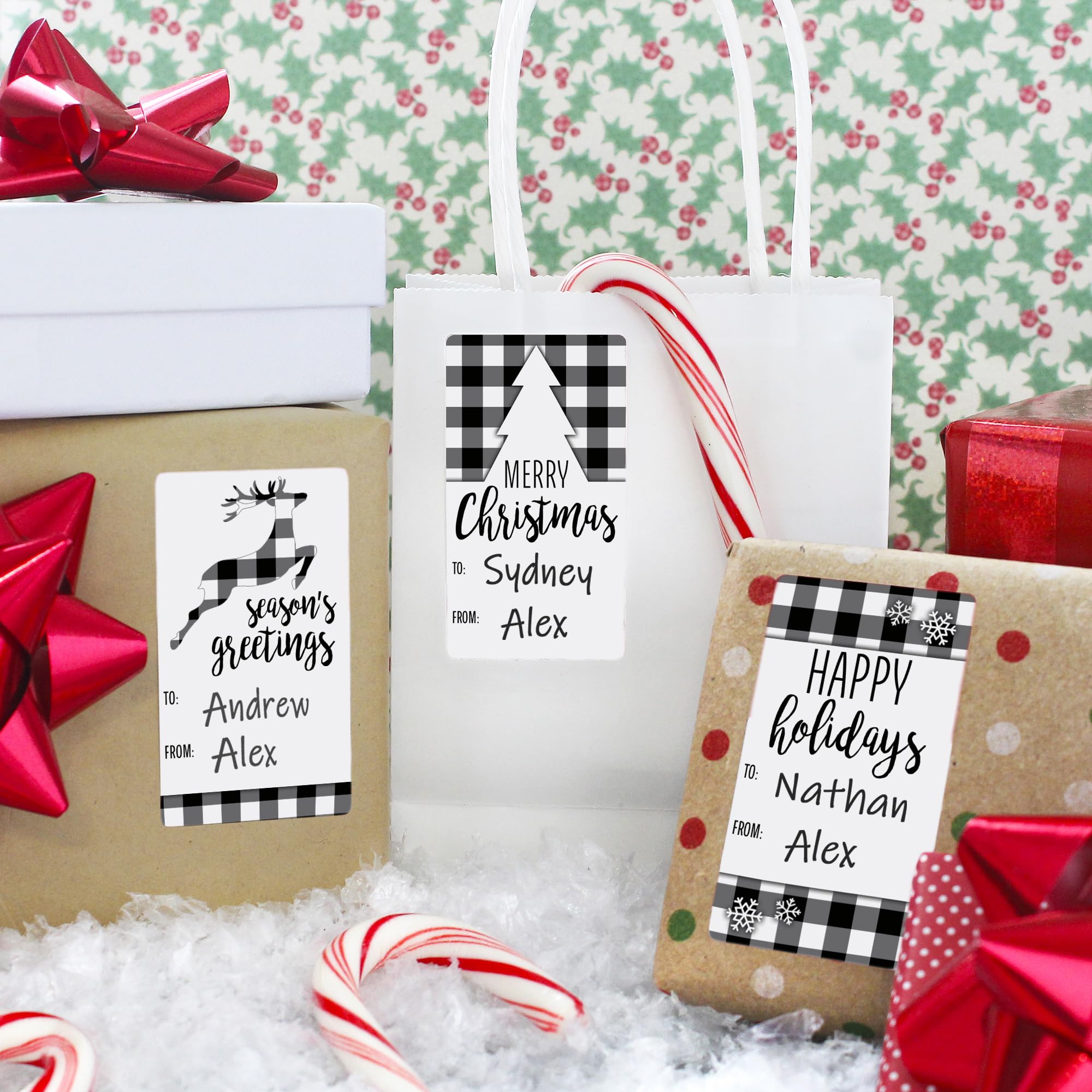 amazon-com-black-and-white-plaid-christmas-gift-tags-42-gift-wrap-tags-buffalo-plaid-wrapping-paper-supplies-peel-and-stick-christmas-gift-tags-health-household for Free Printable Christmas Gift Wrapping Paper Amazon.com: Black and White Plaid Christmas Gift Tags, 42 Gift Wrap Tags, Buffalo Plaid Wrapping Paper Supplies, Peel and Stick Christmas Gift Tags : Health & Household for Free Printable Christmas Gift Wrapping Paper