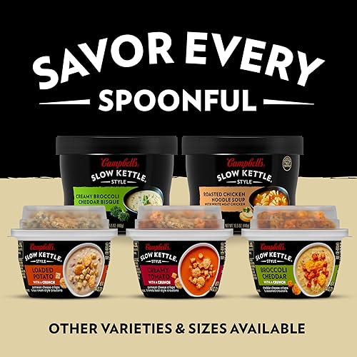 Miniatura 6 de Campbell's Slow Kettle Style Baked Potato Soup with Applewood Smoked Uncured Bacon, 15.5 oz Microwavable Bowl