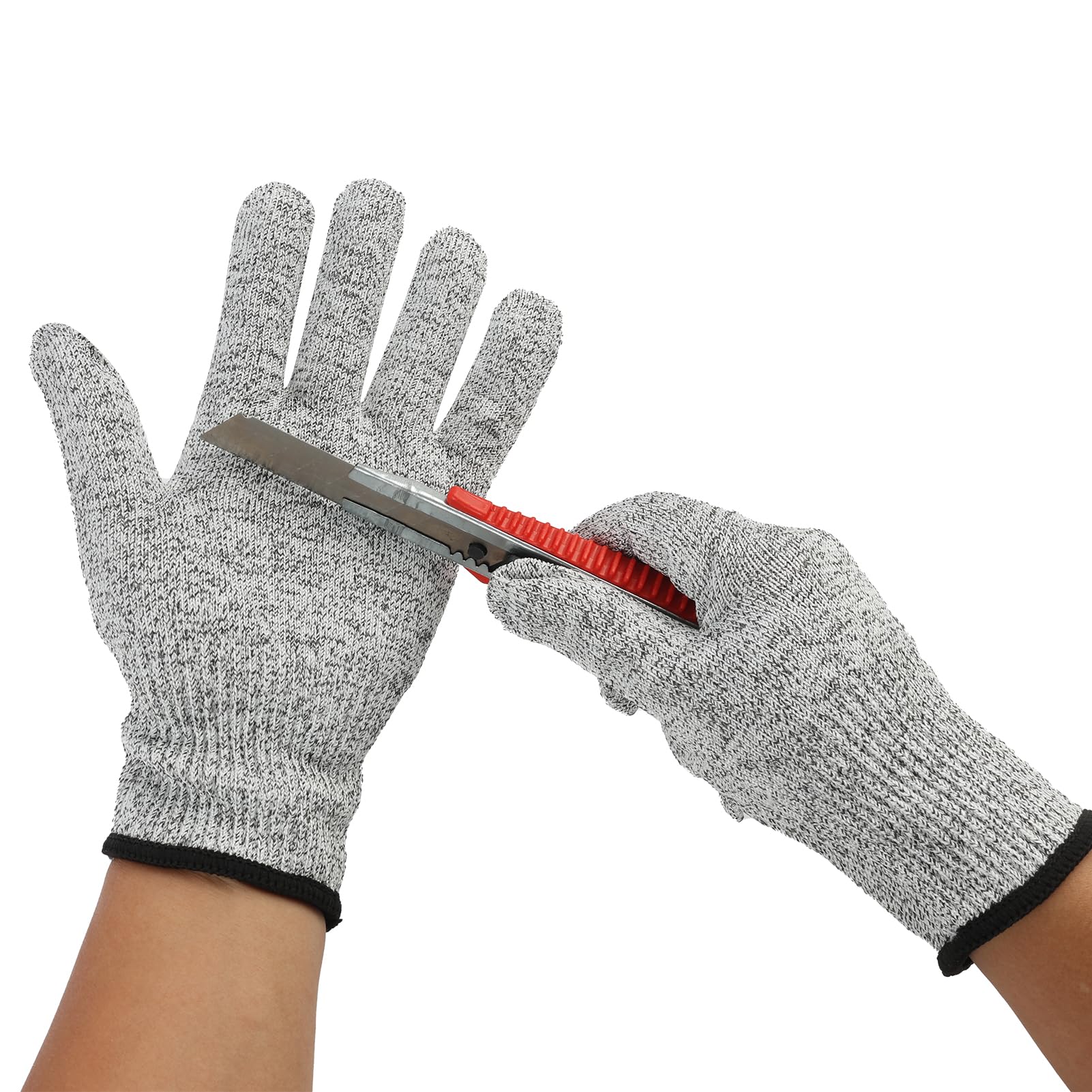 Schnittschutzhandschuhe mit Hochleistungs-Schutz, Level 5, Handschuhe aus Kevlar, lebensmittelecht, Schutz für Küche, Gartenarbeit, Basteln, Outdoor, Schutz vor Schnitten, zertifiziert nach EN 388 (M) Baumarkt