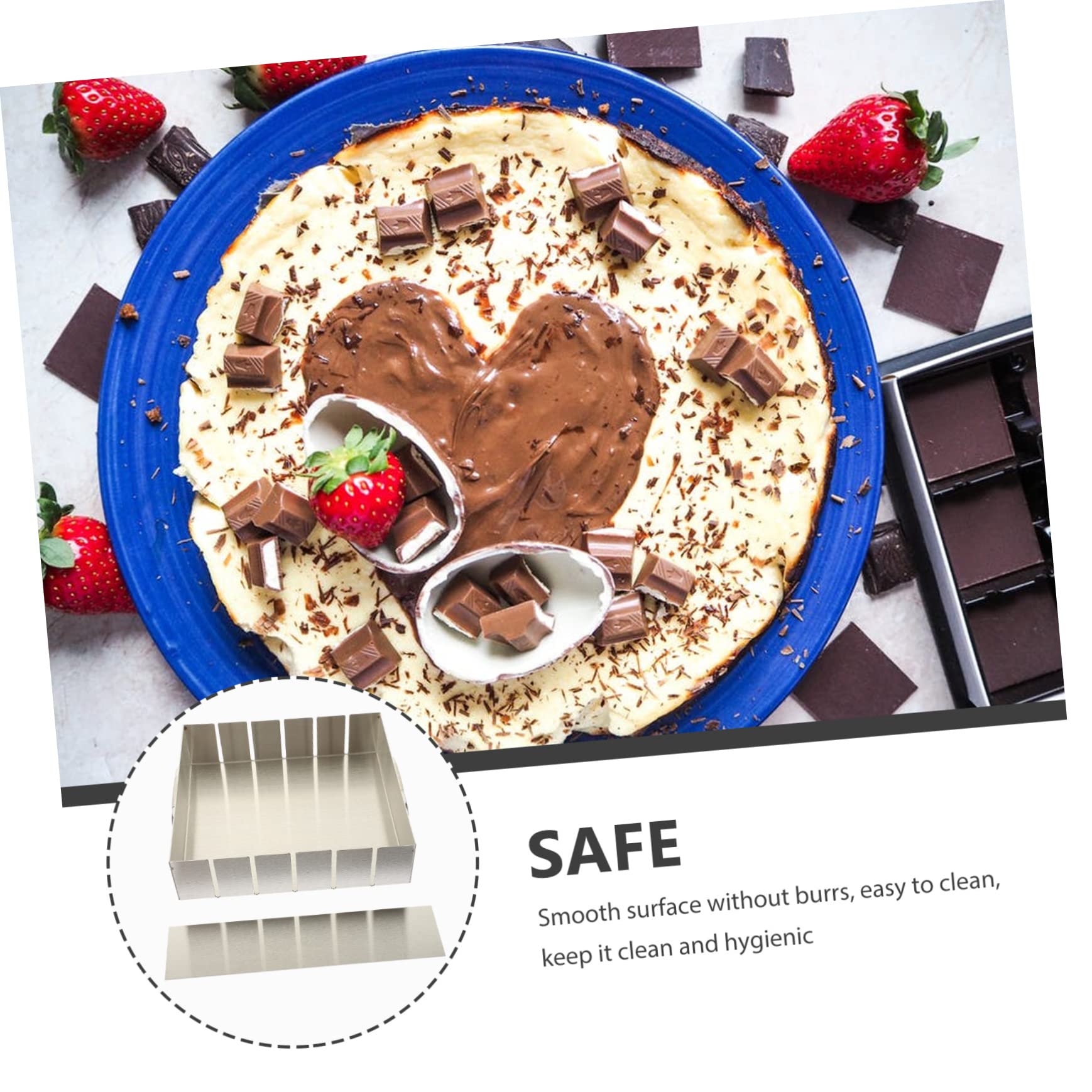 Ipetboom Moule Fabrication de Bonbons et Gâteaux en Acier Inoxydable Argenté à Nougat Surface Antiadhésive Facile à Nettoyer à Domicile ou Usage Professionnel